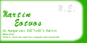 martin eotvos business card